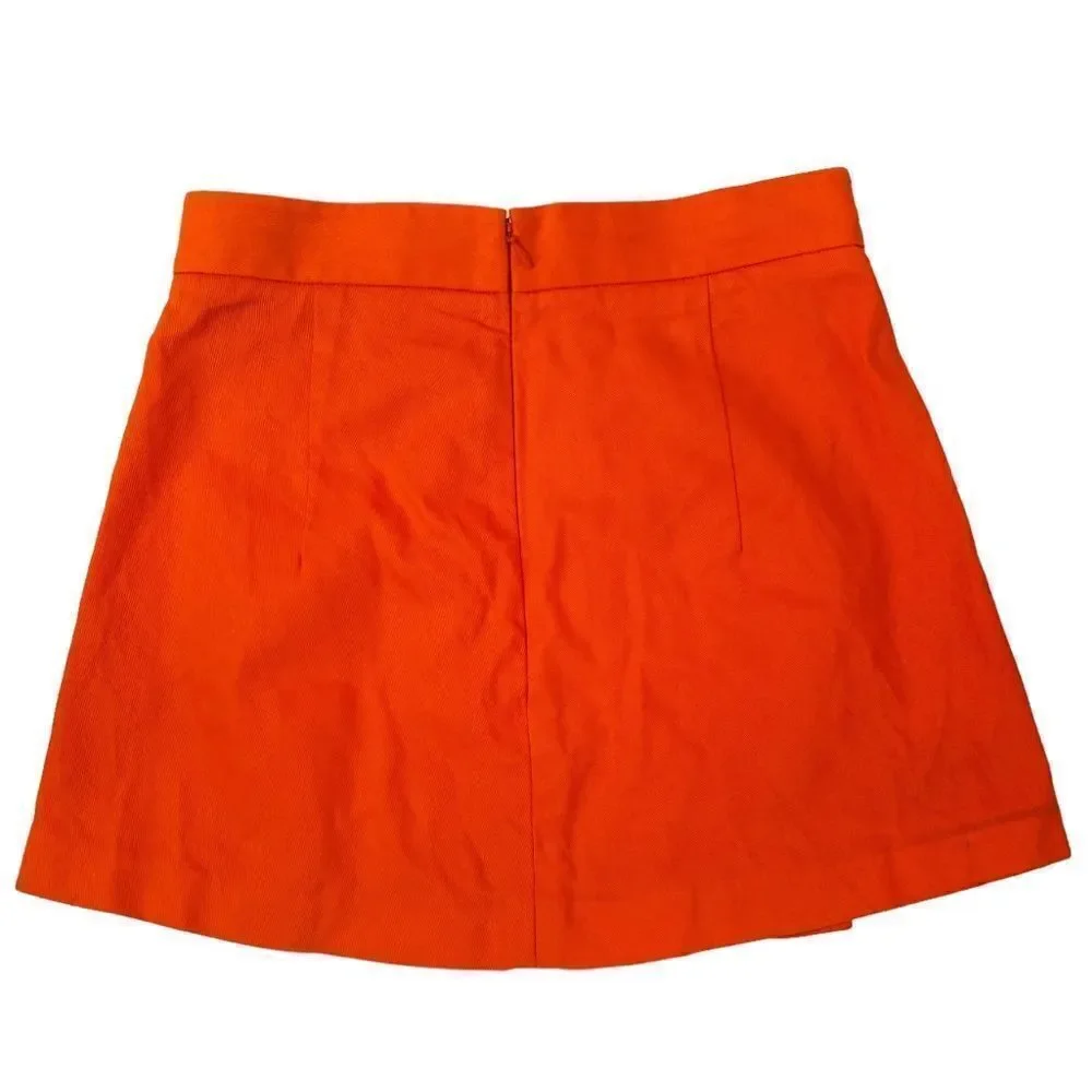 DSQUARED2 Orange 100% Cotton Mini Skirt Sz IT 42 or US 6